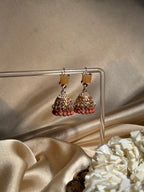 Zeenat jhumki khass collection-gold and brown