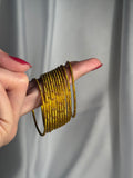 Glitter bangles yellow - (kids collection)