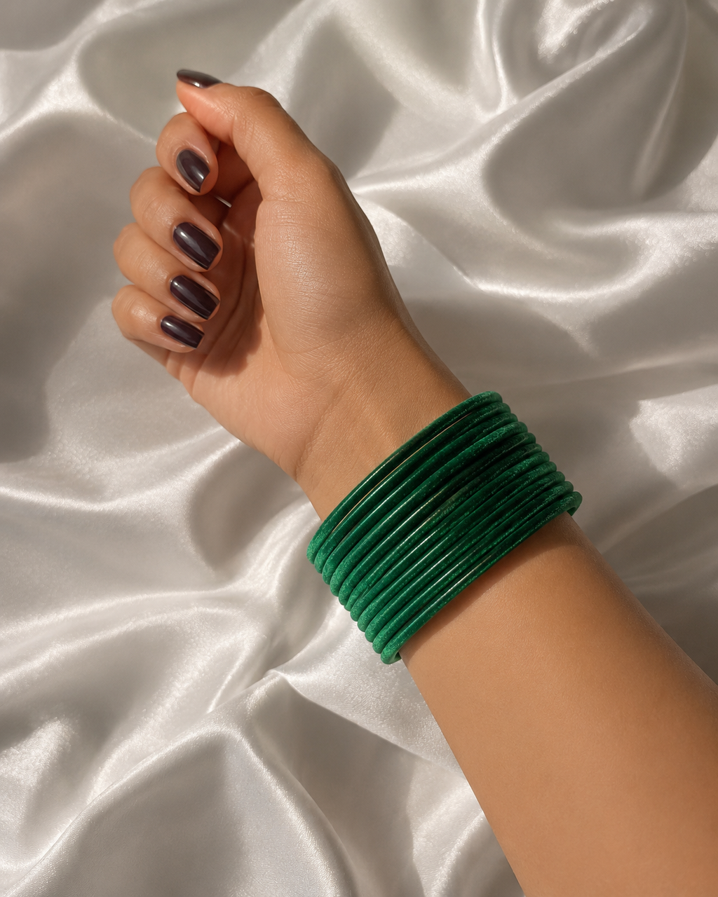 Velvet Bangles - Green