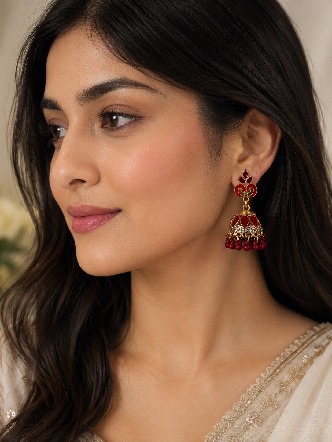 Teen Booti Rang-e-desi maroon