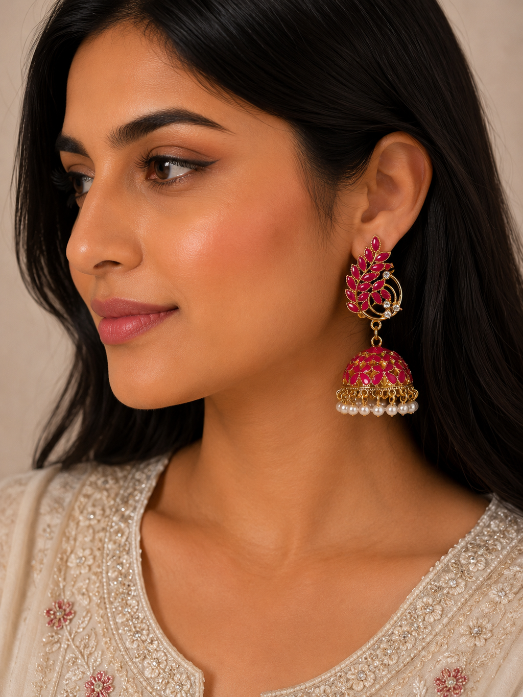 Booti bali pink-(Mahnoorbano)