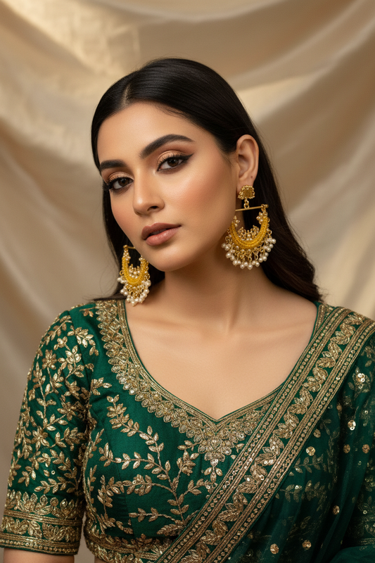 Peacock Earrings - Yellow
