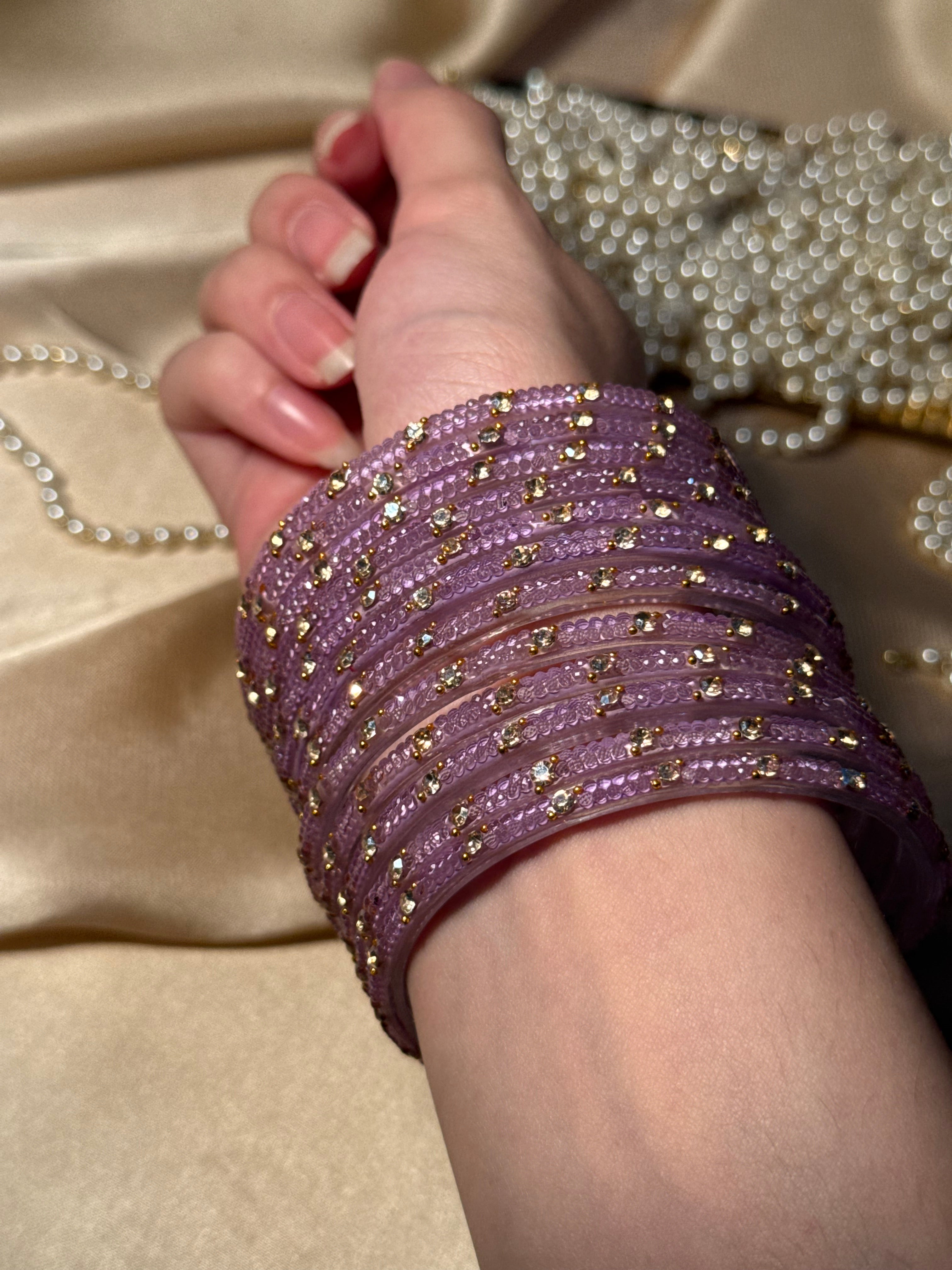 Gem bangles purple