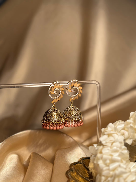 Spiral patti khass collection-gold and brown