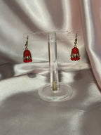Red Jali jhumki - rozana