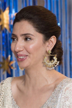 Peacock Earrings - gold and beige