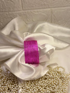 Glass bangles - Hot Pink - 12