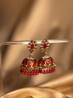 Dil kash jhumkay khass collection-gold and maroon