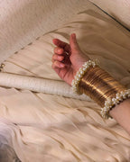 viral gold bangles and gajra karray bundle