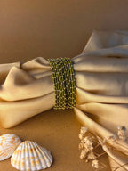 Dotted bangle 12 pcs - light green