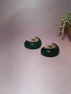 Gem hoops - Green holographic