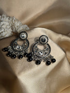 Sultana chandbali khass collection-silver and black 2