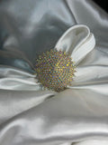 Gold crystal ring