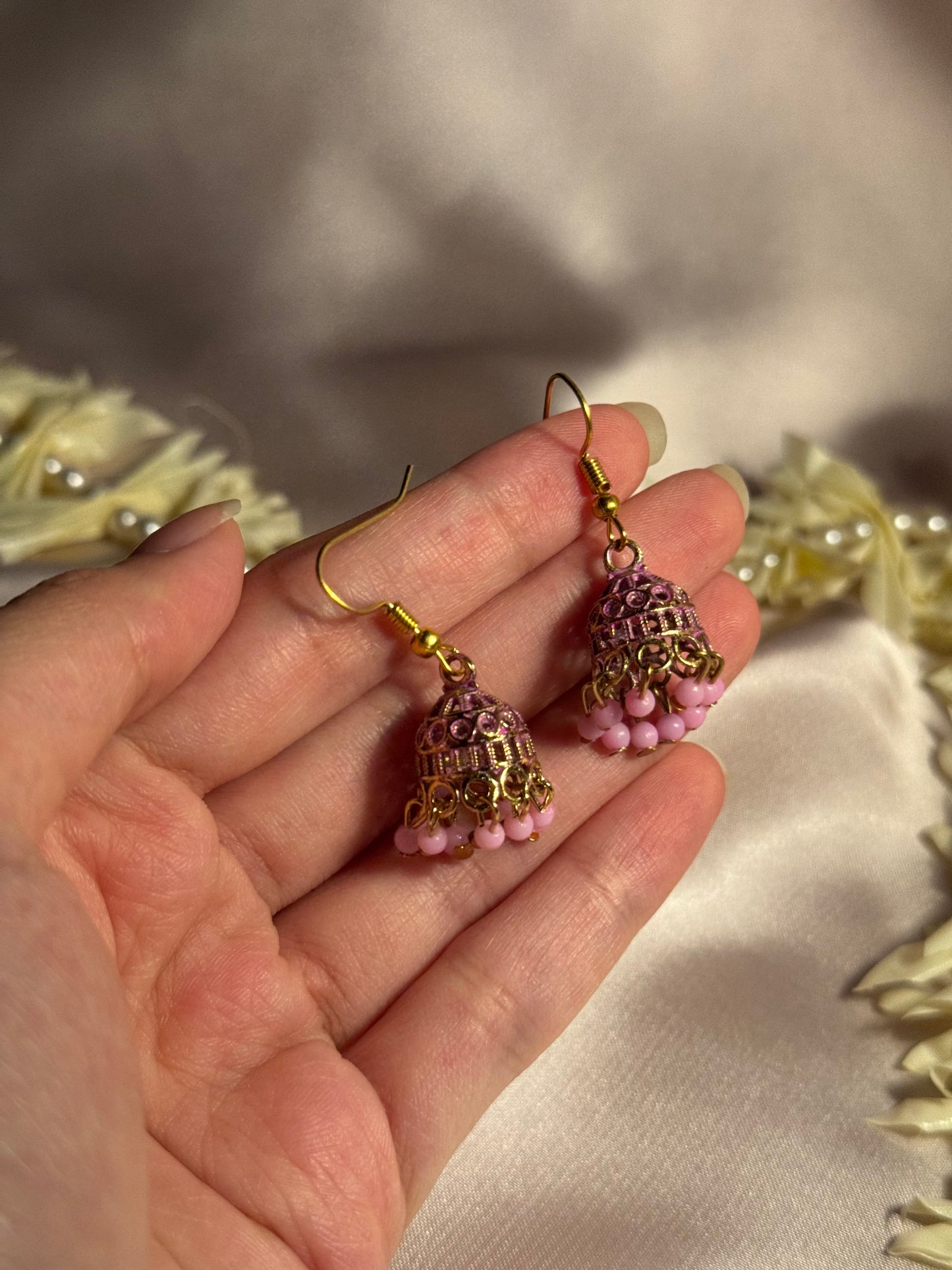 Mini jhumki pink - rozana