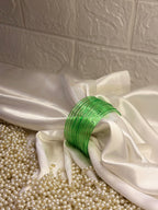 Glass bangles - light green - 12