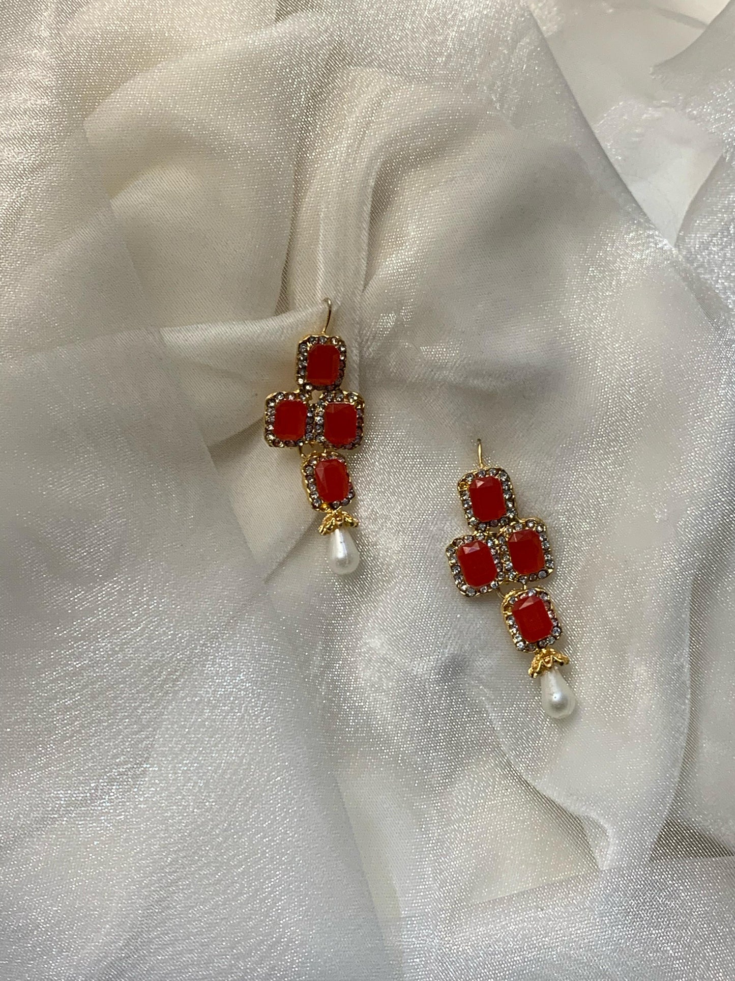 EFS- 72 Red Earrings