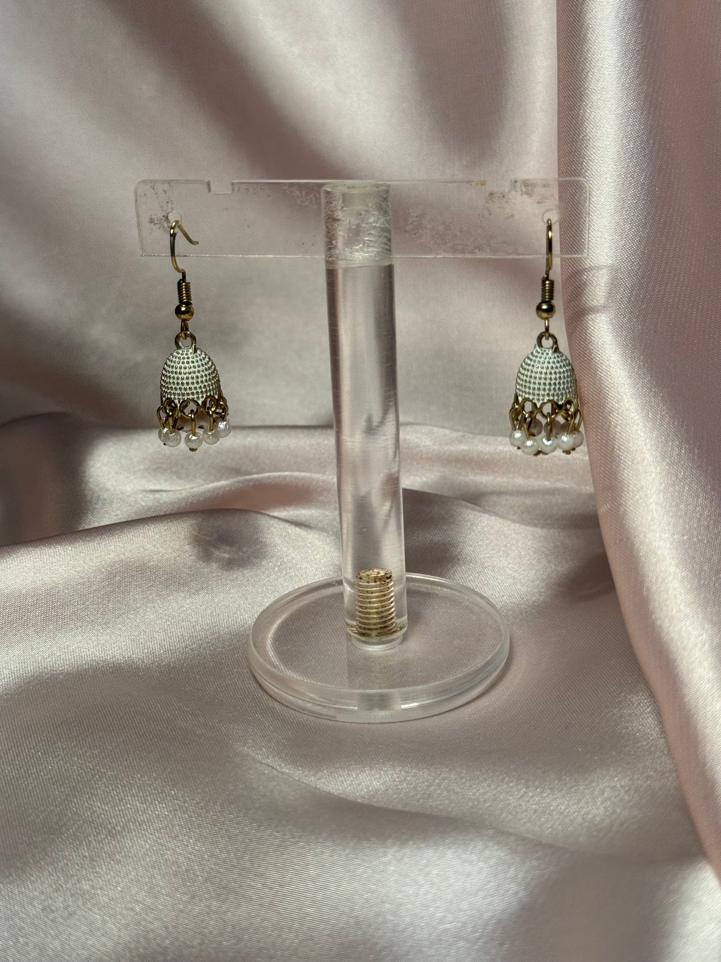 White Jali jhumki - rozana
