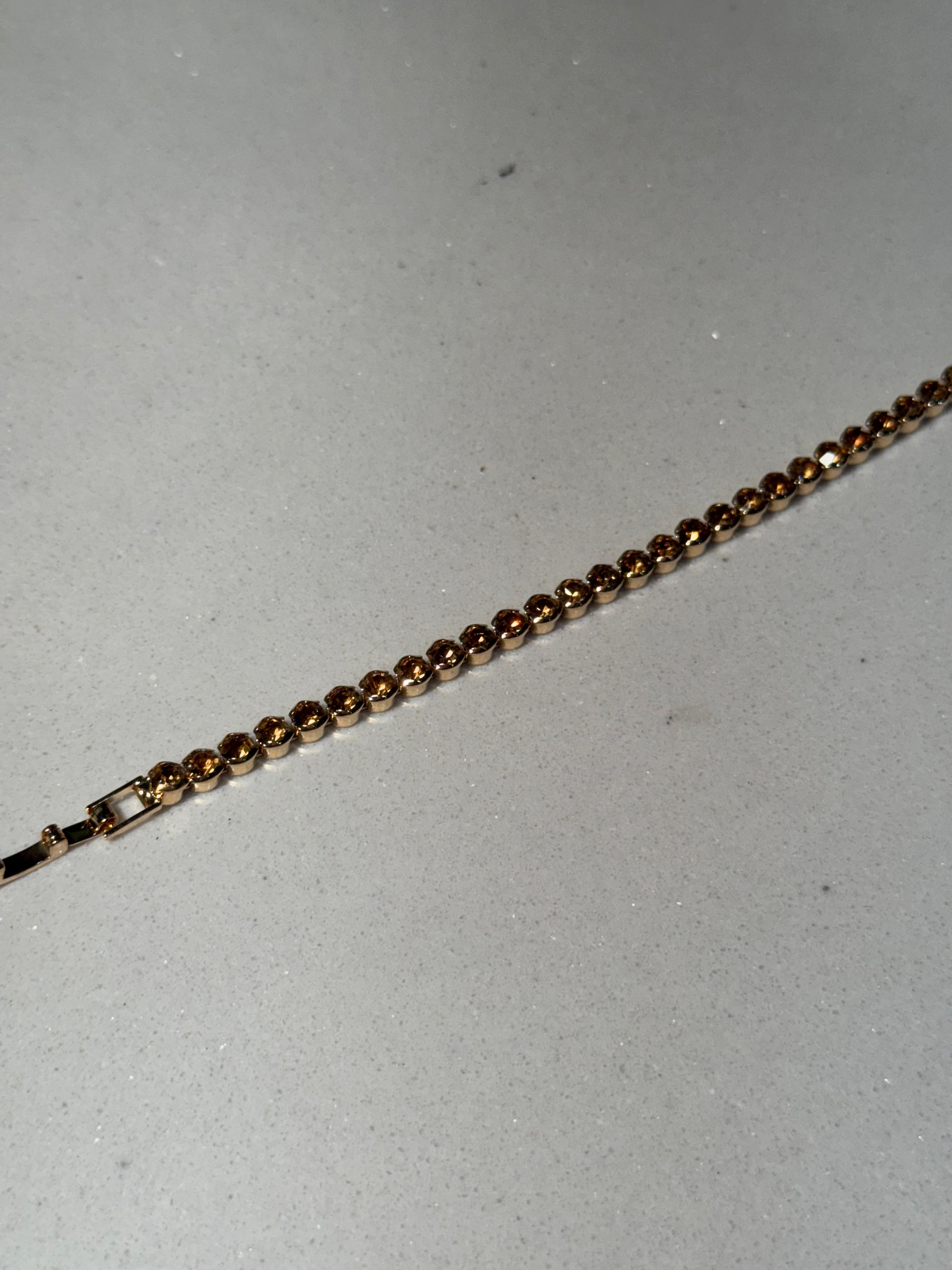 Beaded Prism bracelet-copper and gold(Mahnoorbano)