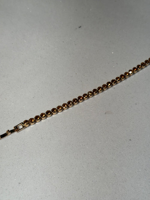 Beaded Prism bracelet-copper and gold(Mahnoorbano)
