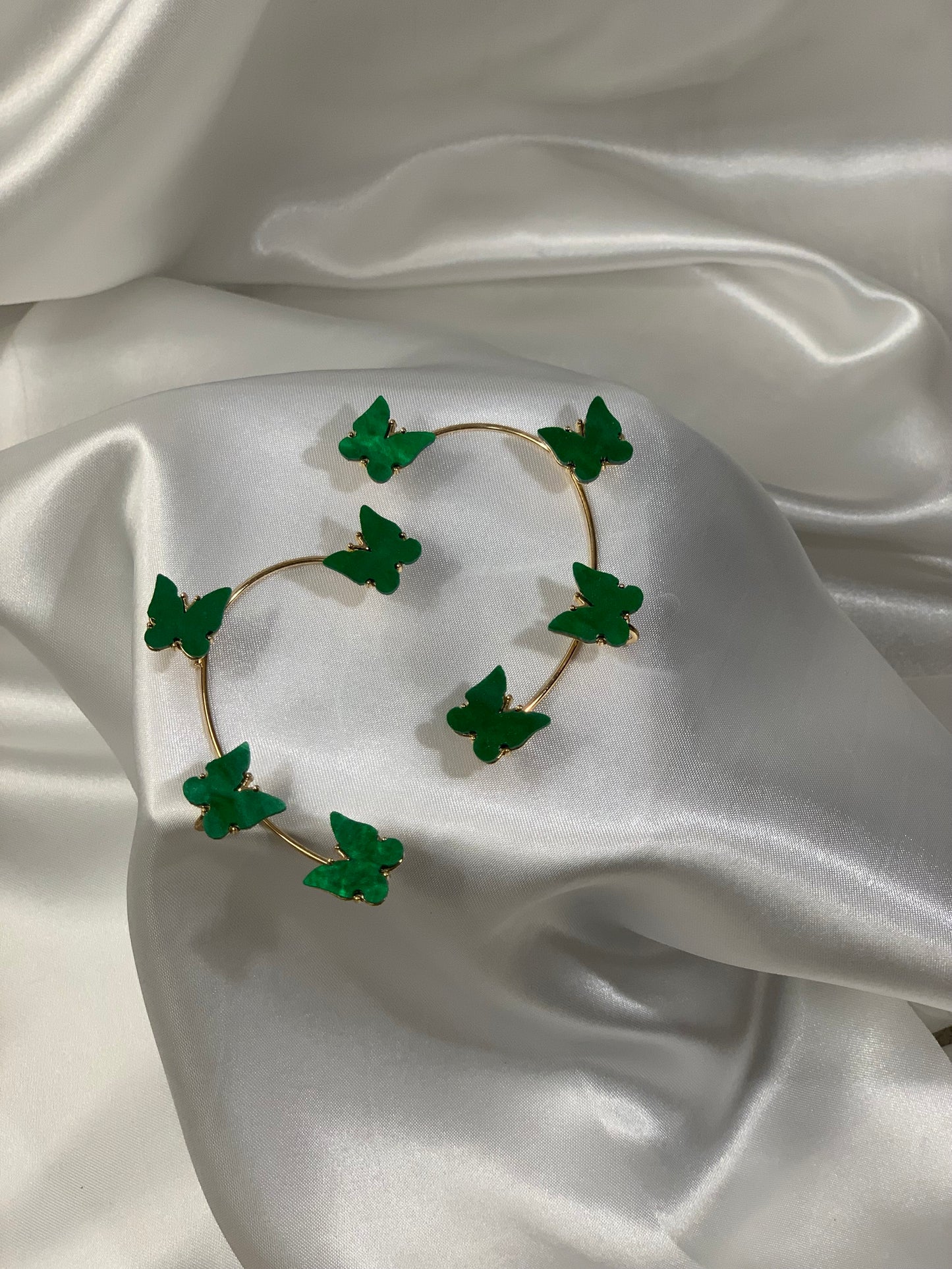 Butterfly - ear cuff - green