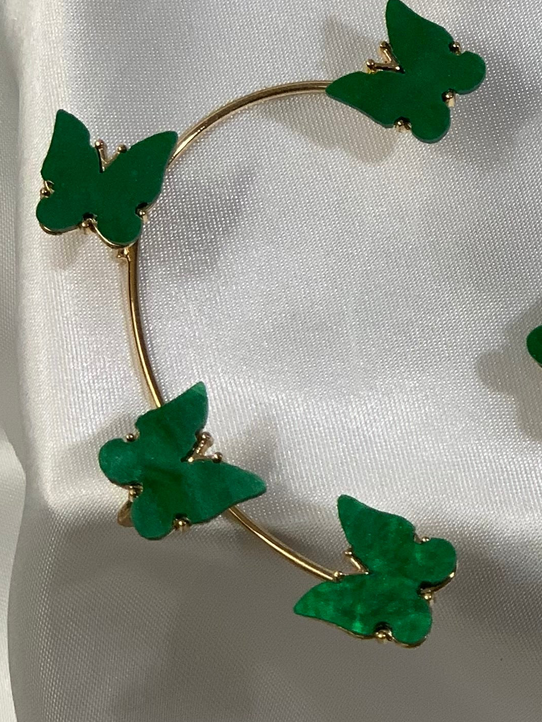 Butterfly - ear cuff - green