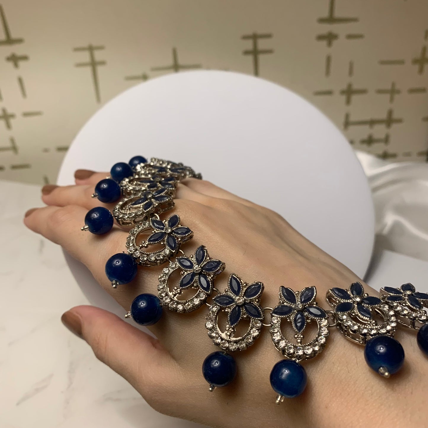 Nourah Set - Blue and Silver