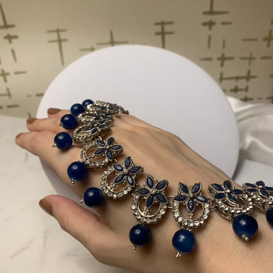 Nourah Set - Blue and Silver
