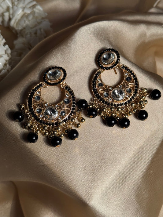 Sultana chandbali khass collection-gold and black