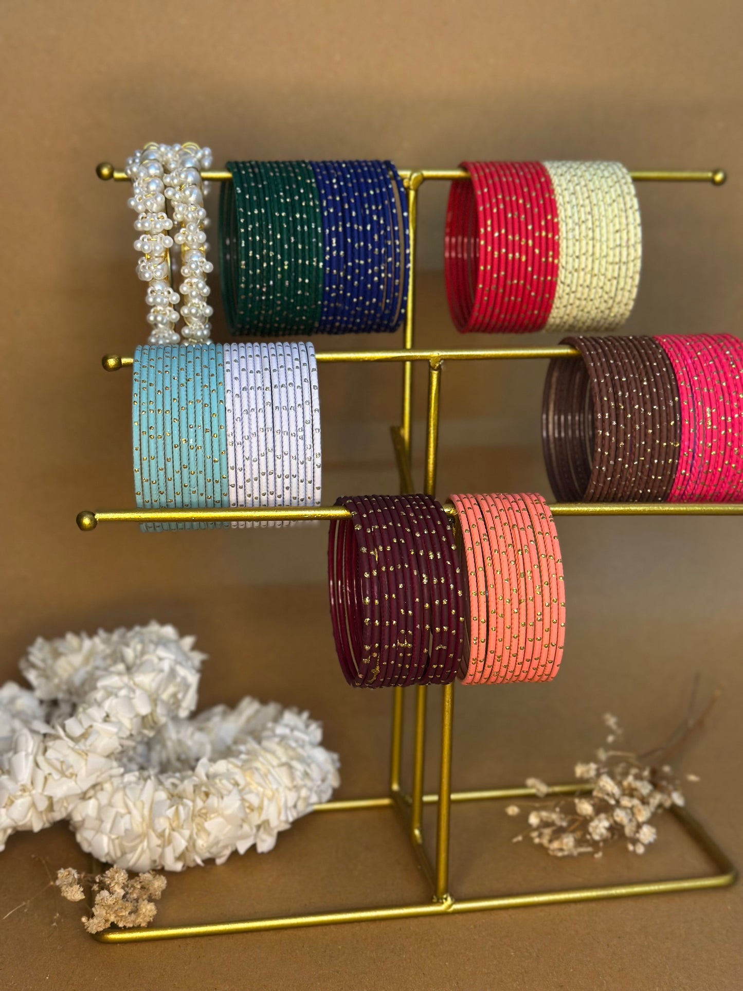 Basant Bangle bundle with gajra karray