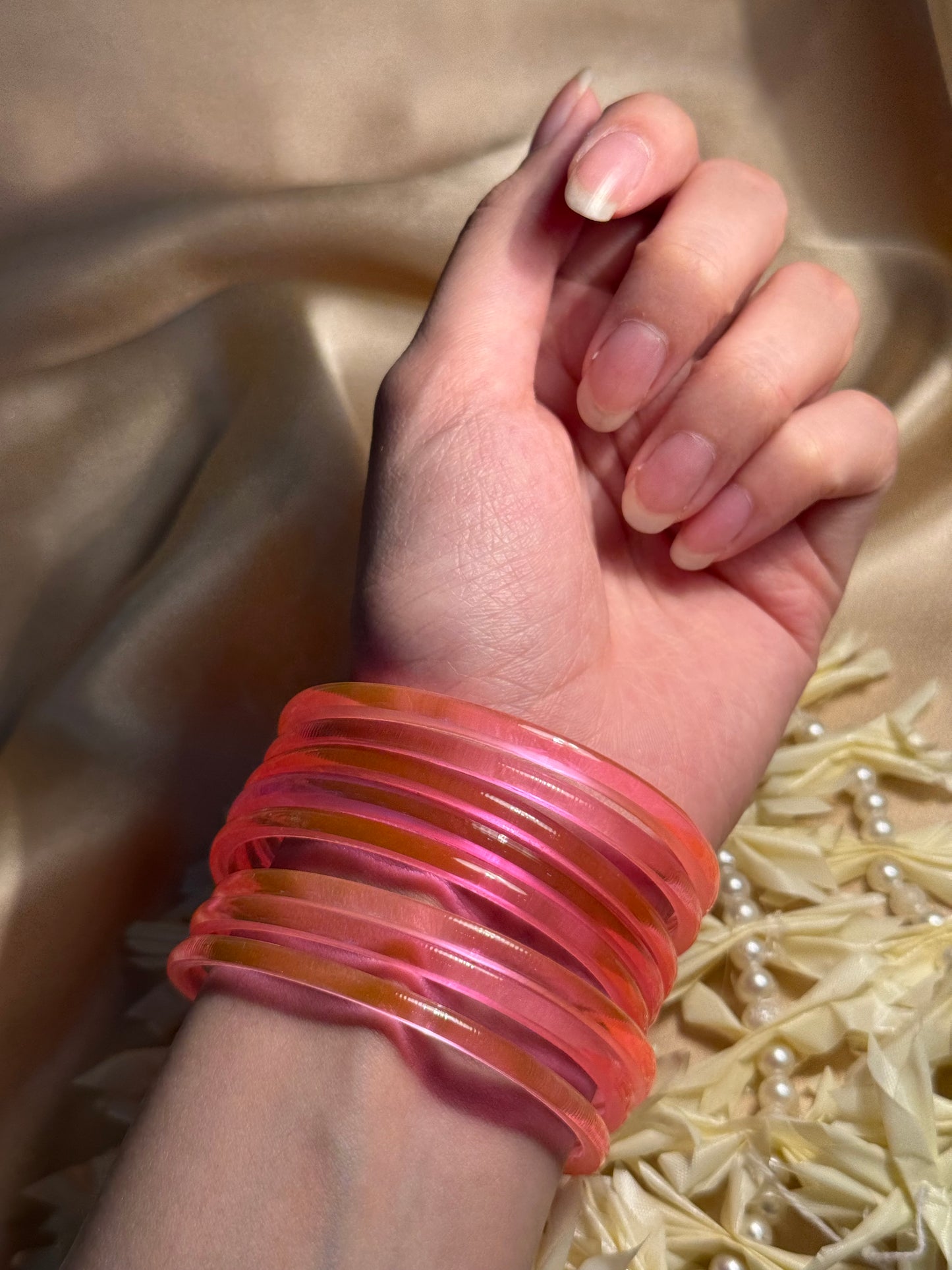 Viral Jelly bangles - shocking pink