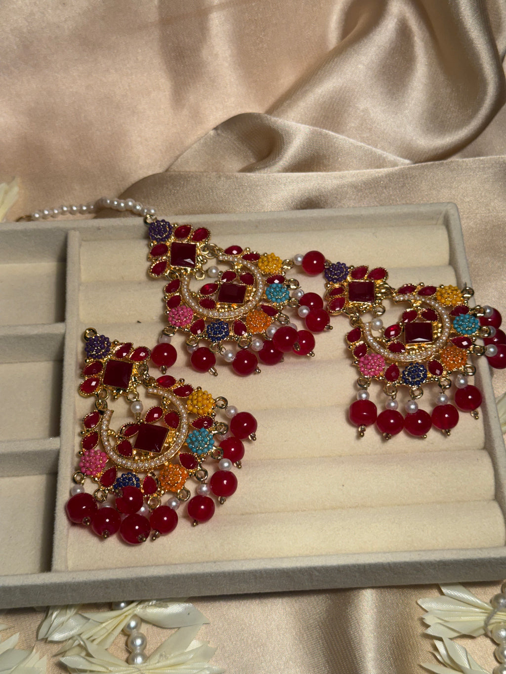 Aimen Bindiya Set - maroon