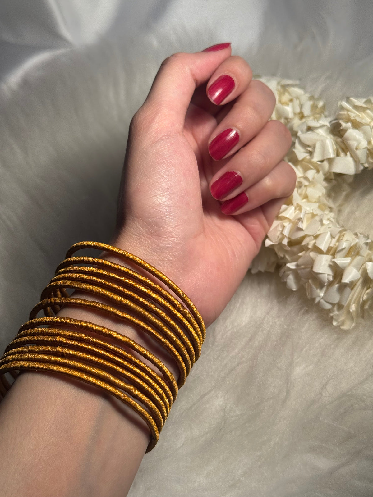 thread bangles light brown