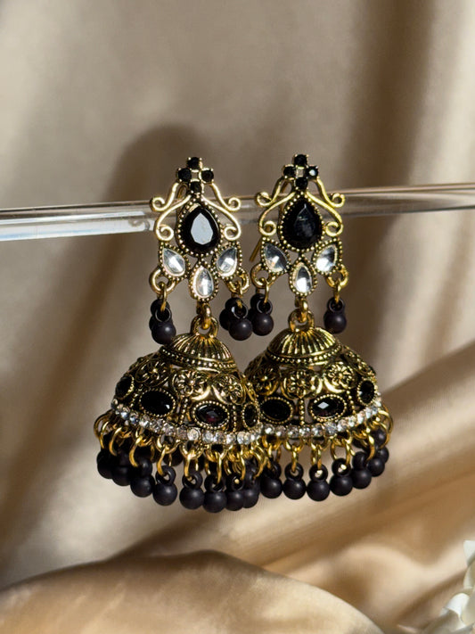Nani ki jhumkiyan khass collection-gold and black