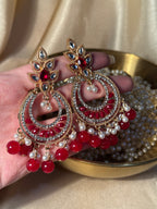 Mahpara earrings- maroon