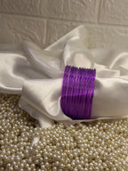 Glass bangles - Purple - 12
