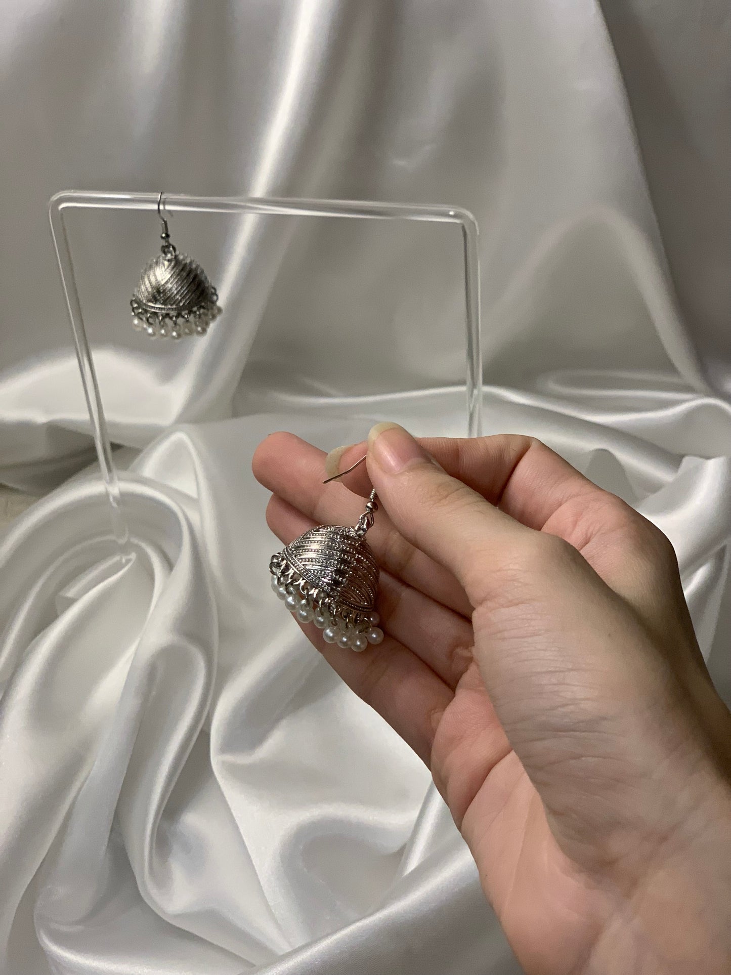 Hira - Silver Jhumki