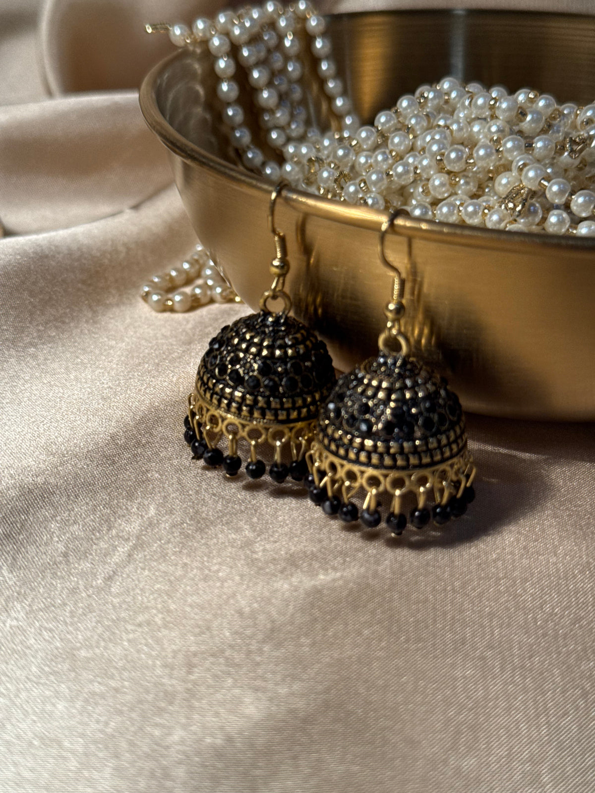Aliza jhumki black - rozana