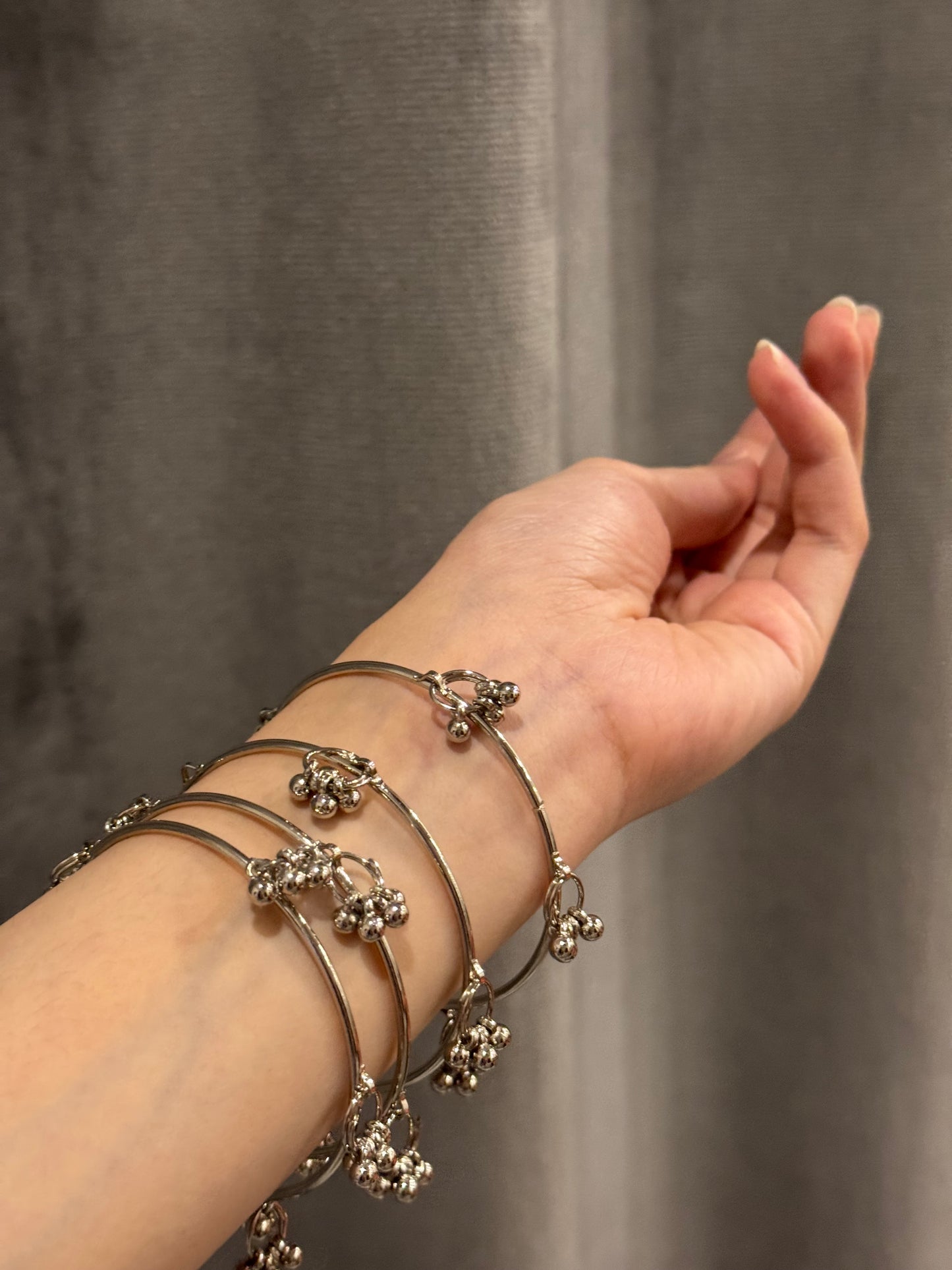 Silver Kashmiri Ghungroo Bangles- eid collection