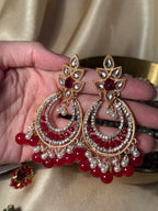 Mahpara earrings- maroon