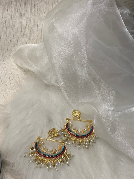 EFS-11 Peacock Earrings - Multicolor