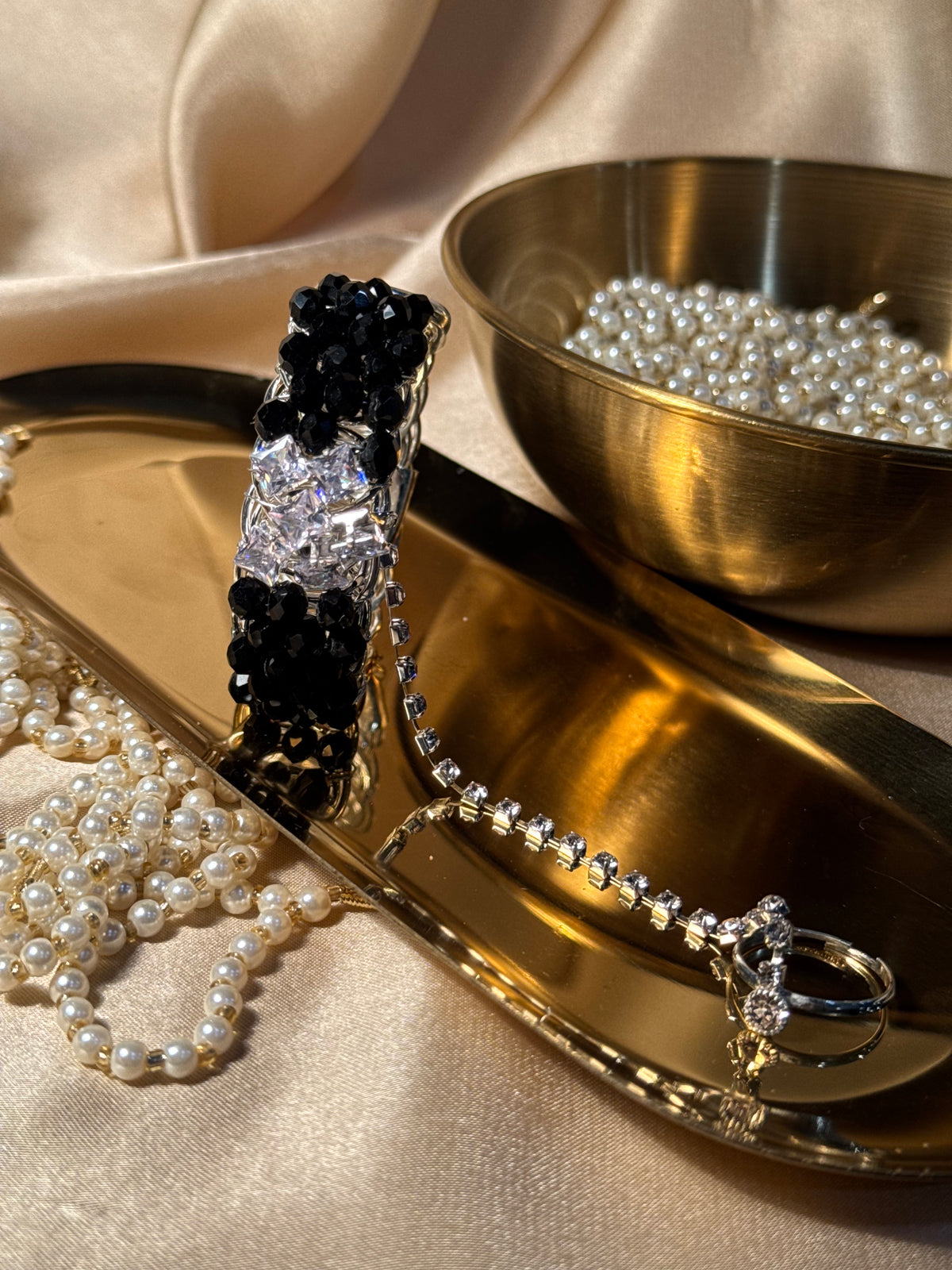 2 in 1 bangle black and silver (kids collection)