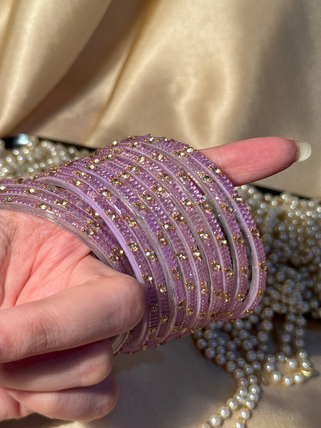 Gem bangles purple