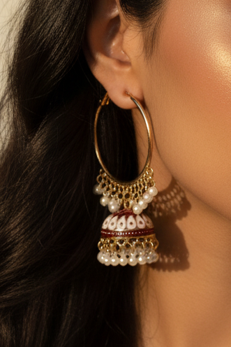 Hoor baali - maroon.