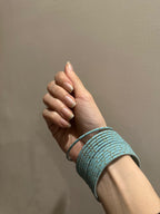 Basant bangles- 12 bangles turquoise