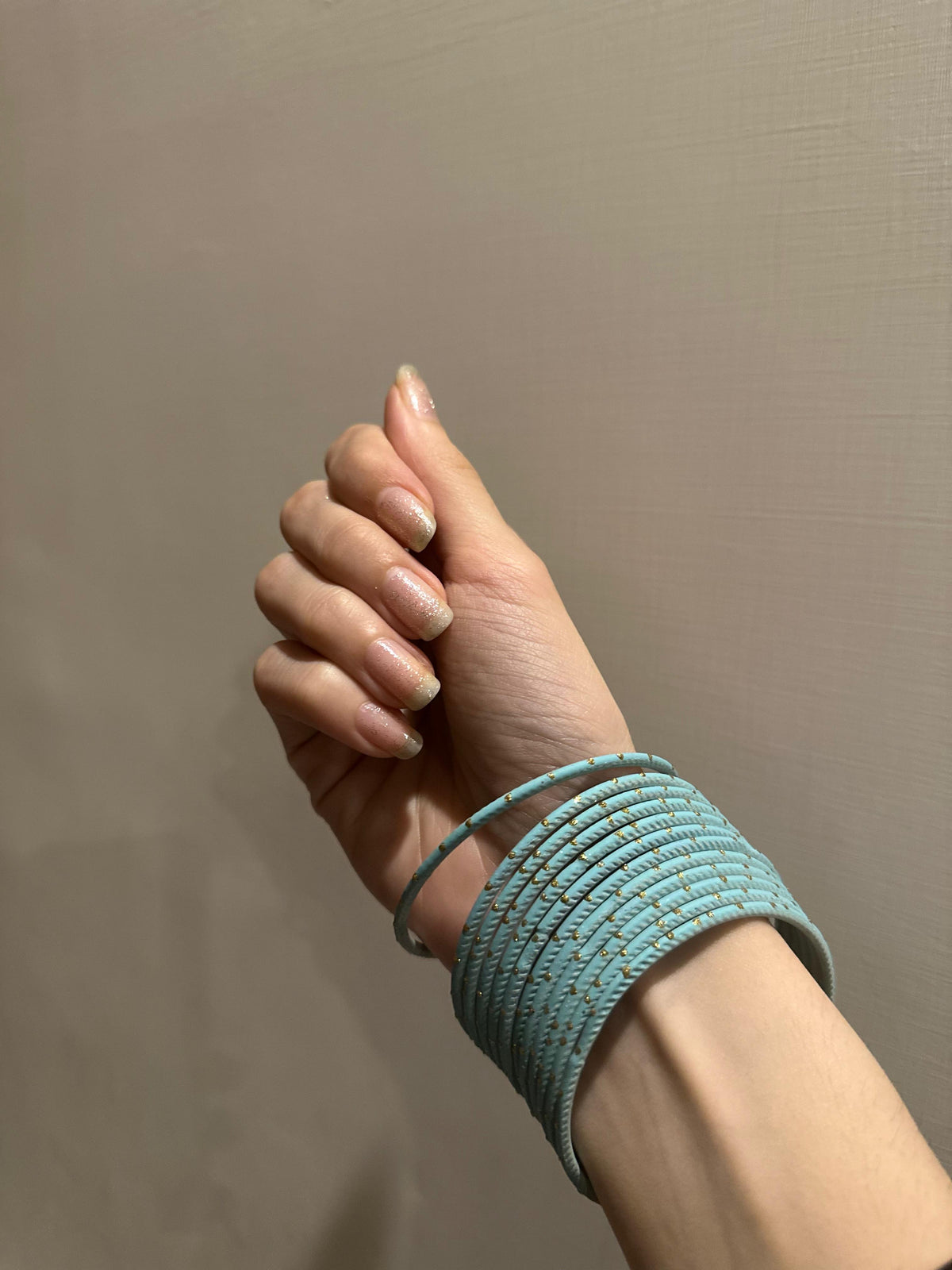 Basant bangles- 12 bangles turquoise