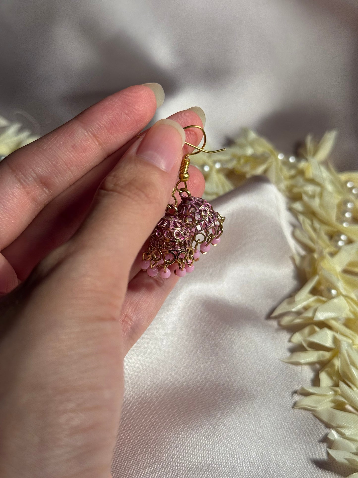 Mini jhumki pink - rozana