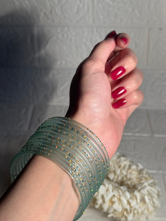 Raindrop bangle (5) - sky blue