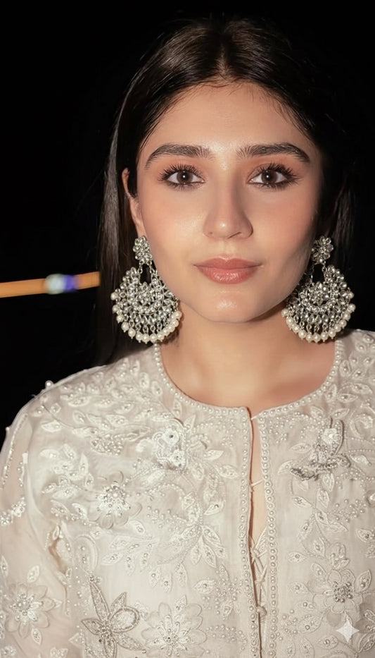 durrefishan Kundan moti - Silver