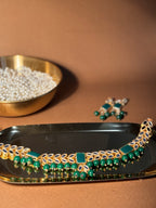 Kundan sheesha - green