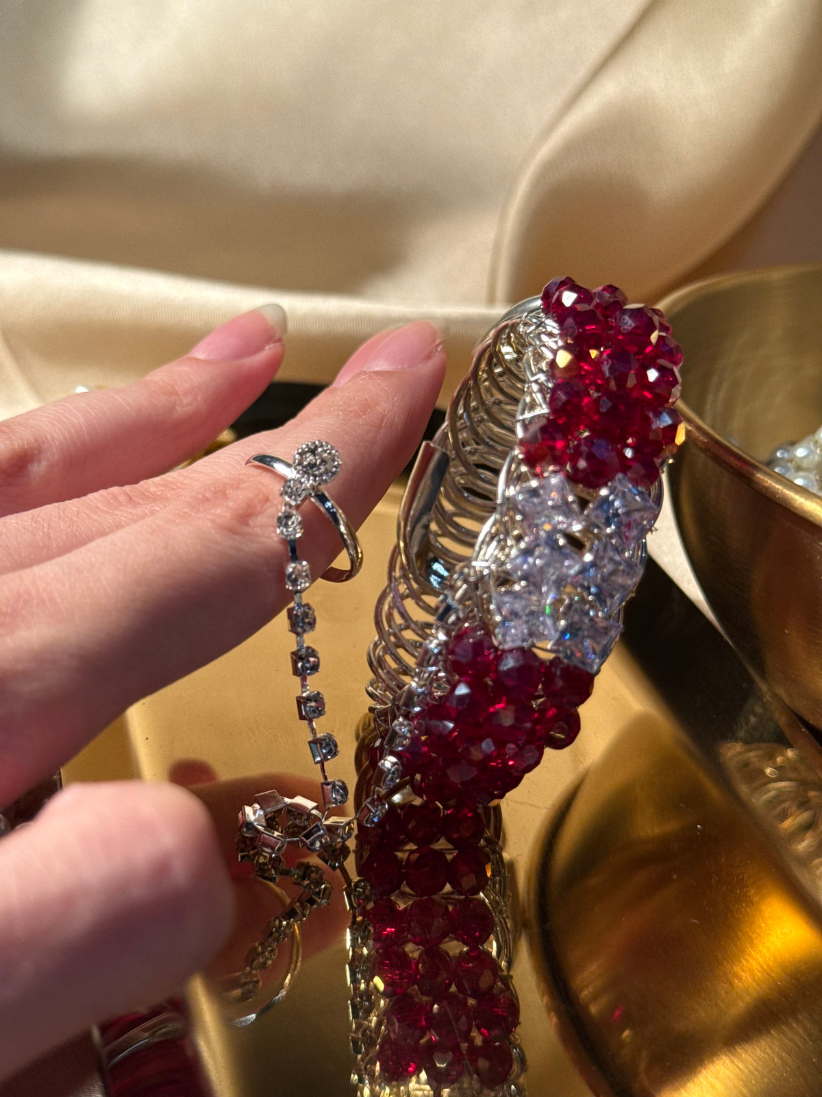 2 in 1 bangle maroon and silver (kids collection)